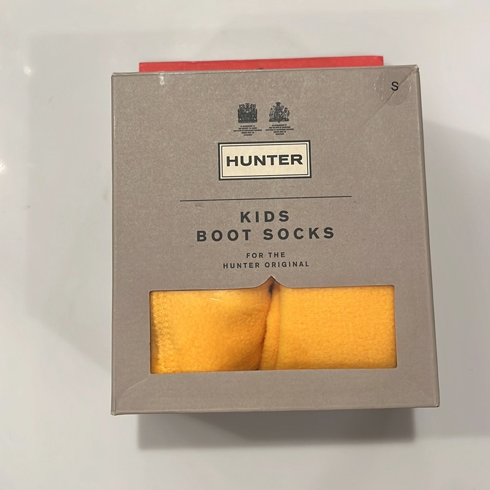 Hunter Fleece Boot Socks - Yellow size Small